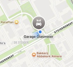 Route naar Garage Glasmeier
